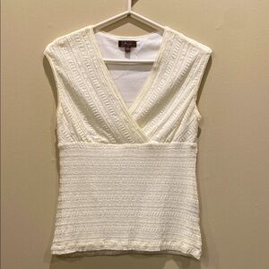 Elegant Cream Sleeveless Top